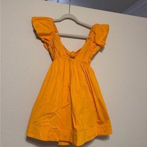For Love and Lemons Orange Mini Dress